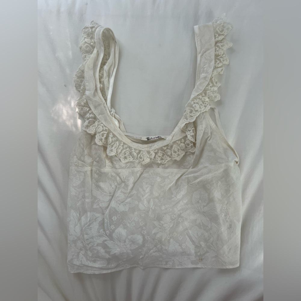 Free People Ivory Lace Blouse